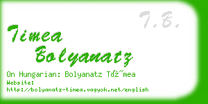 timea bolyanatz business card